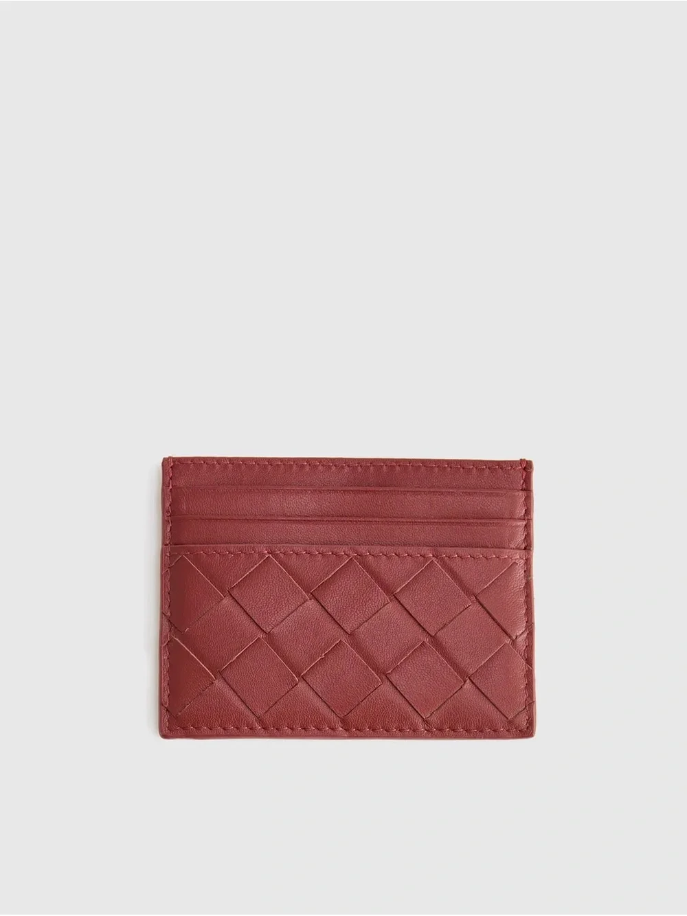 Quince Italian Handwoven Leather Small Card Case